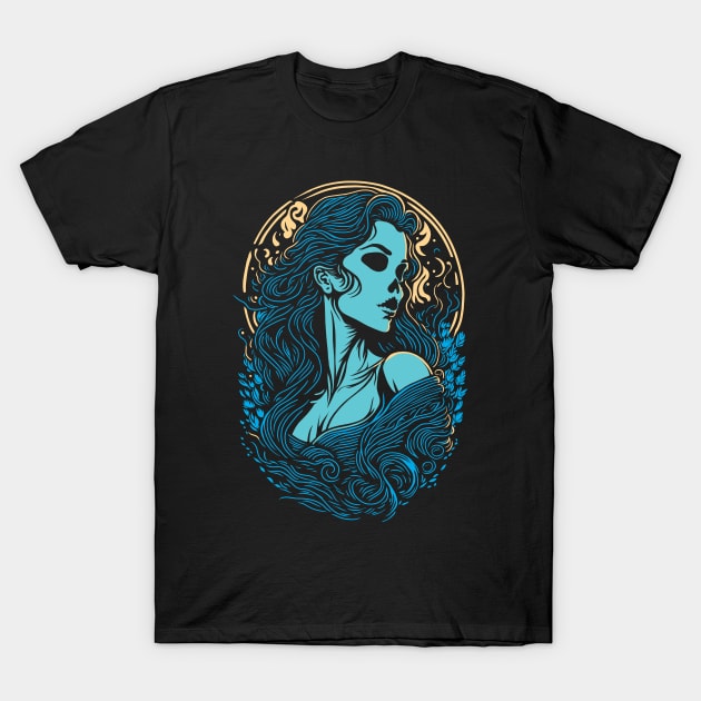 Gothic Skull Beauty Graphic Design T-Shirt by TMBTM